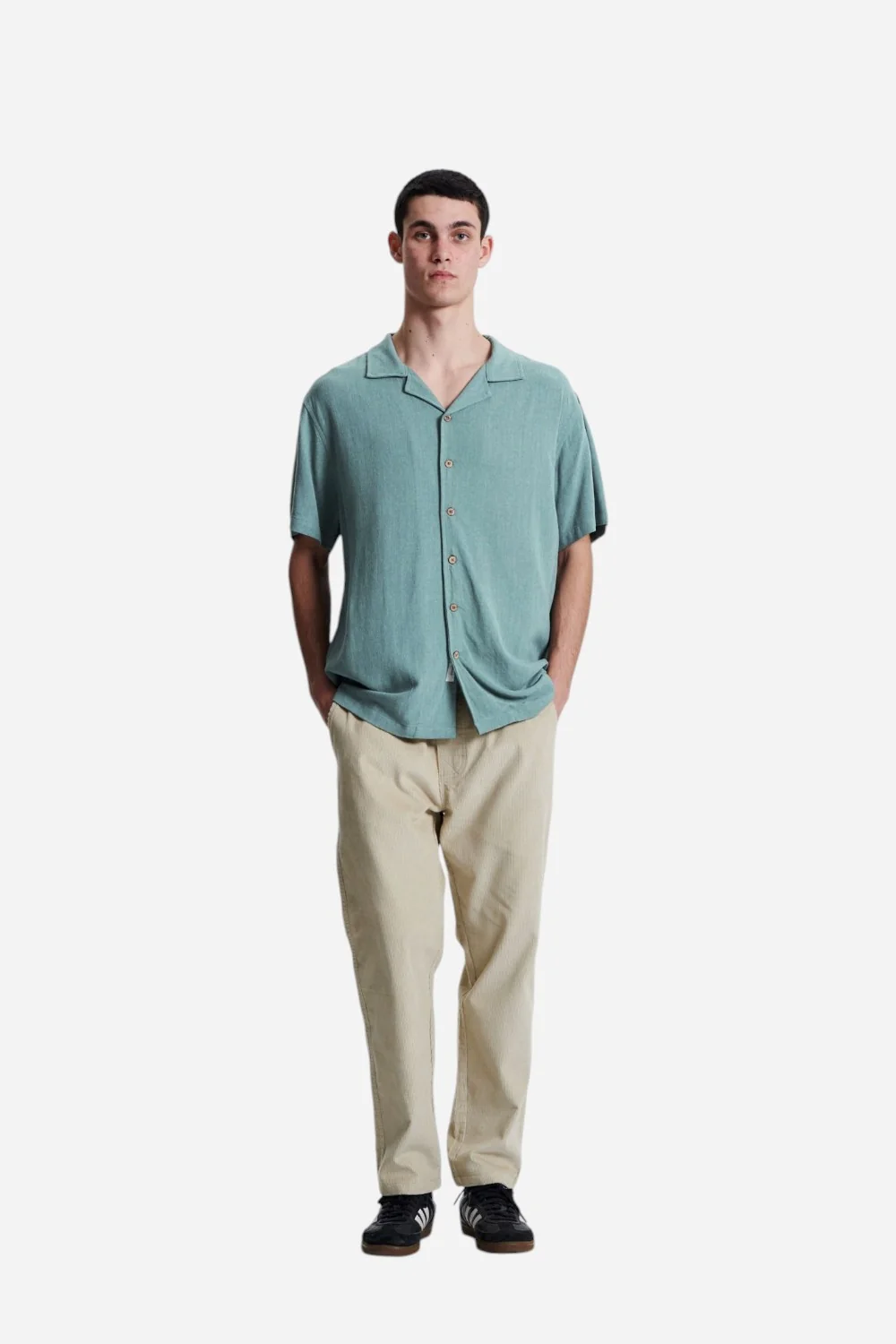 The Critical Slide Society Ernie Resort Shirt in Sea Grass - Image 4