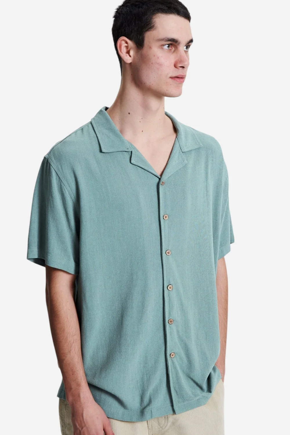 The Critical Slide Society Ernie Resort Shirt in Sea Grass - Image 5