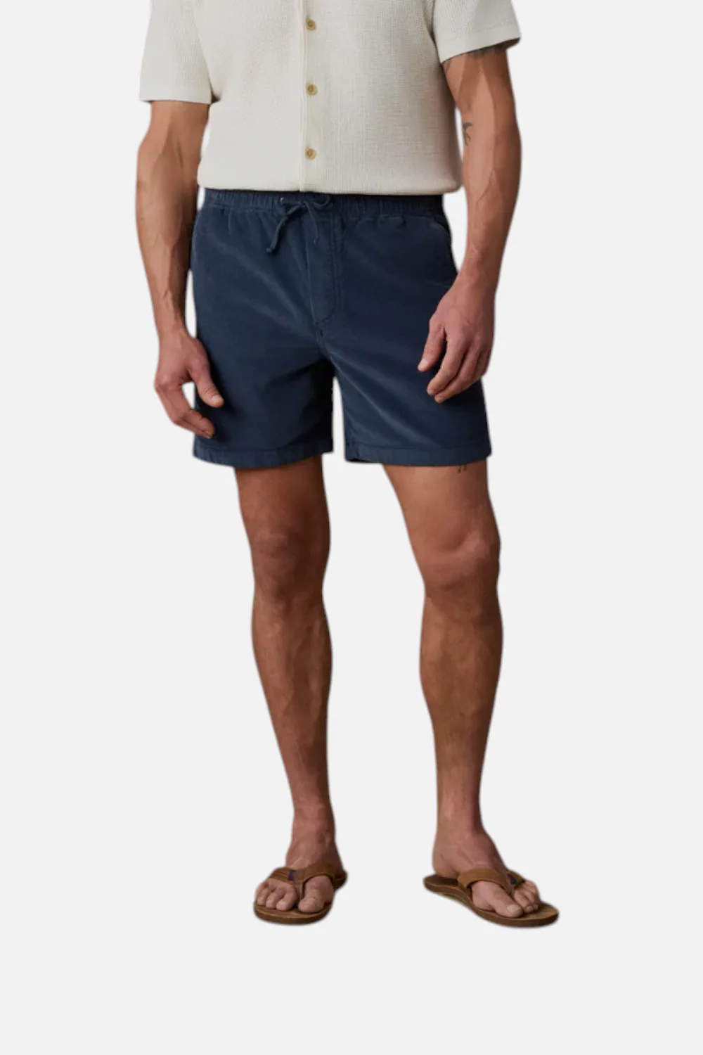 Faherty Essential Corduroy Short in Blue Nights - Image 3