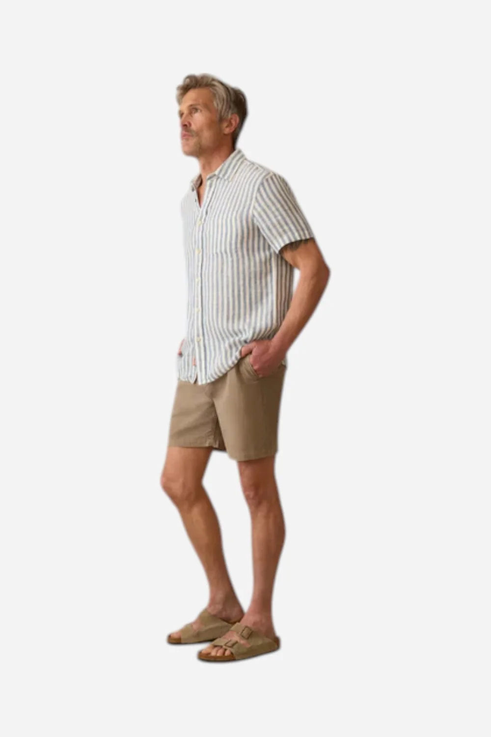 Faherty Essential Drawstring Short in Mountain Cliff - Image 5