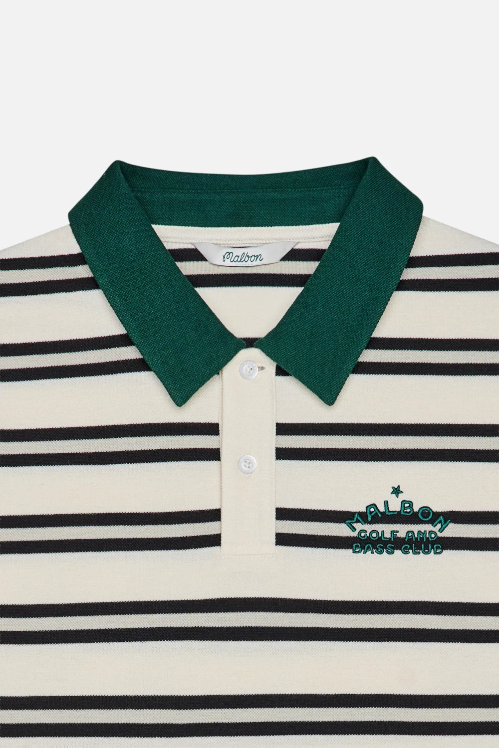Malbon Golf Fairway Bass Club Polo in Ivory - Image 3