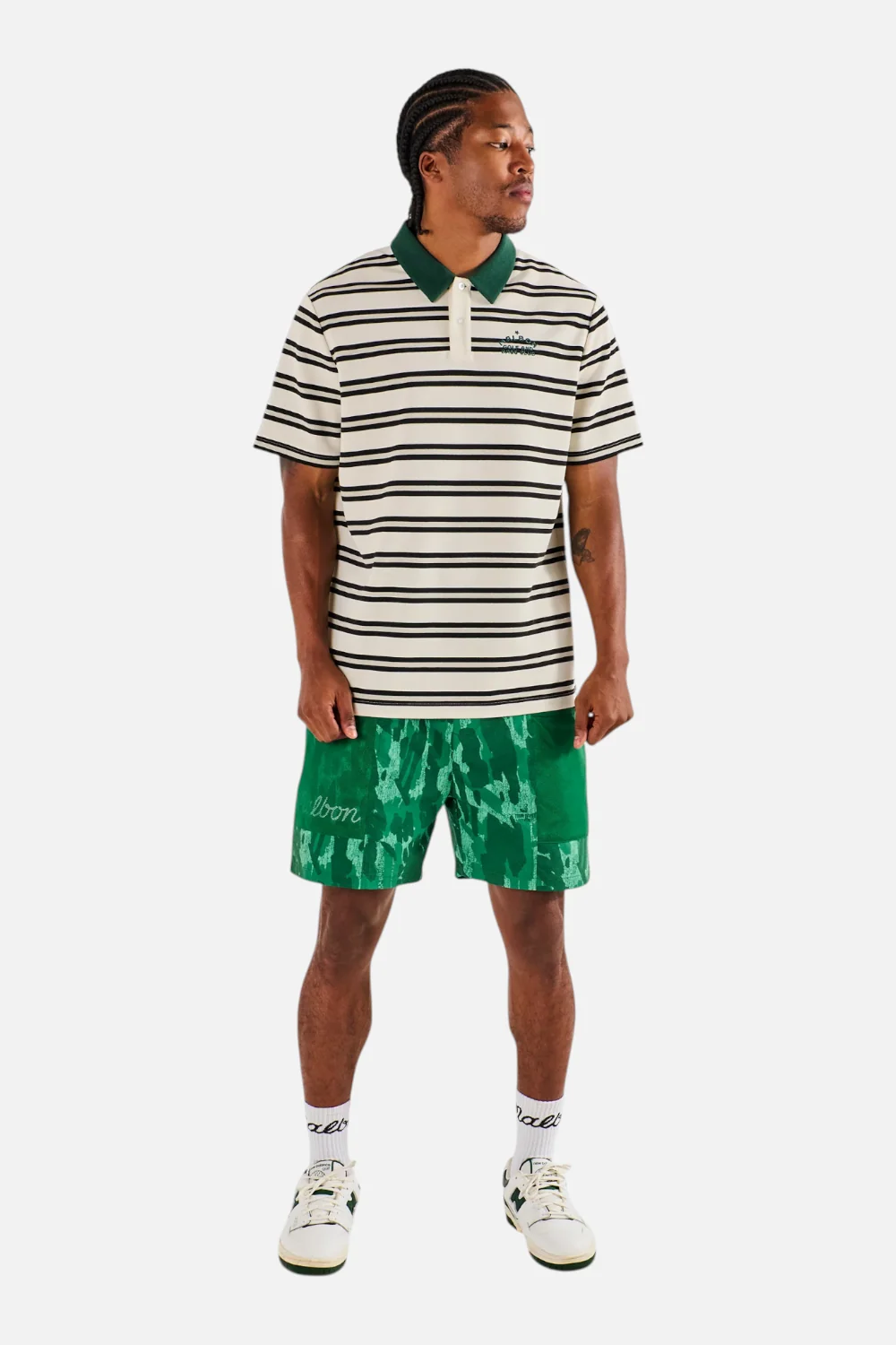 Malbon Golf Fairway Bass Club Polo in Ivory - Image 4
