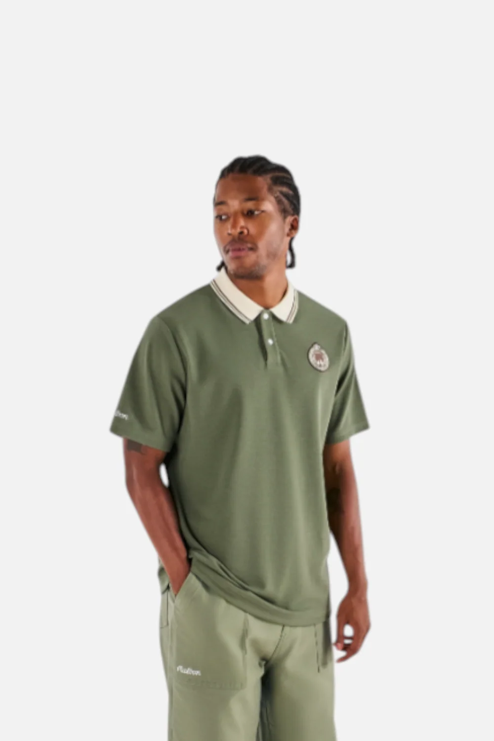 Malbon Golf Fairway Oakwood Polo in Olivine