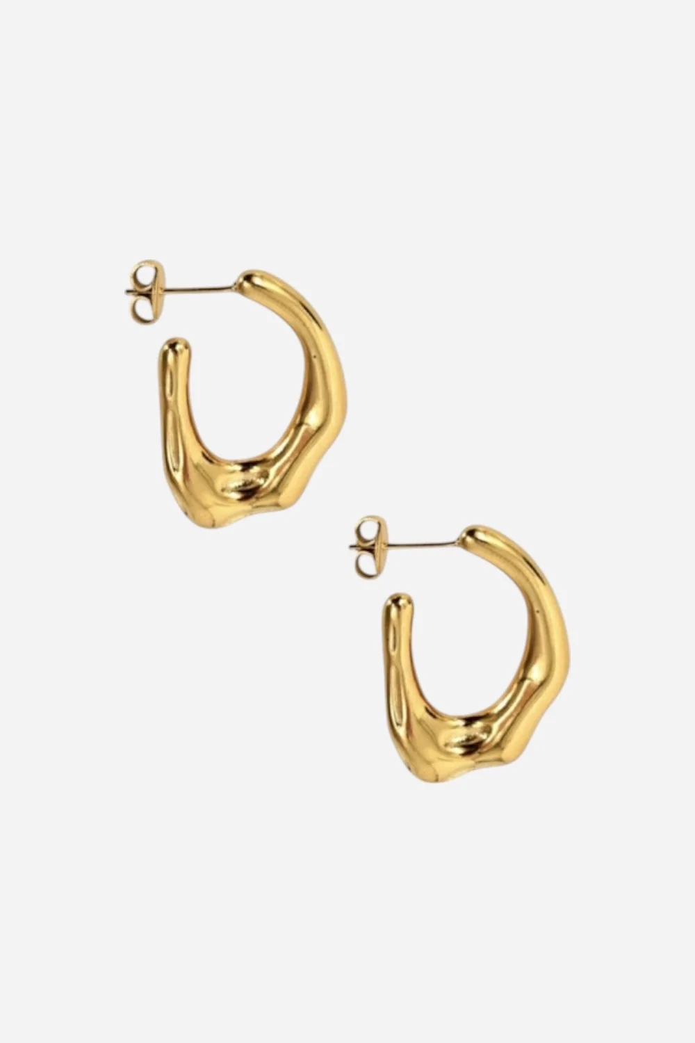Farrah B Fan Girl Hoop Earrings - Gold