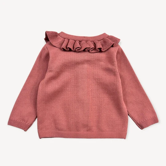 Viverano Floral Bird Embroidered Baby Knit Cardigan - Image 5