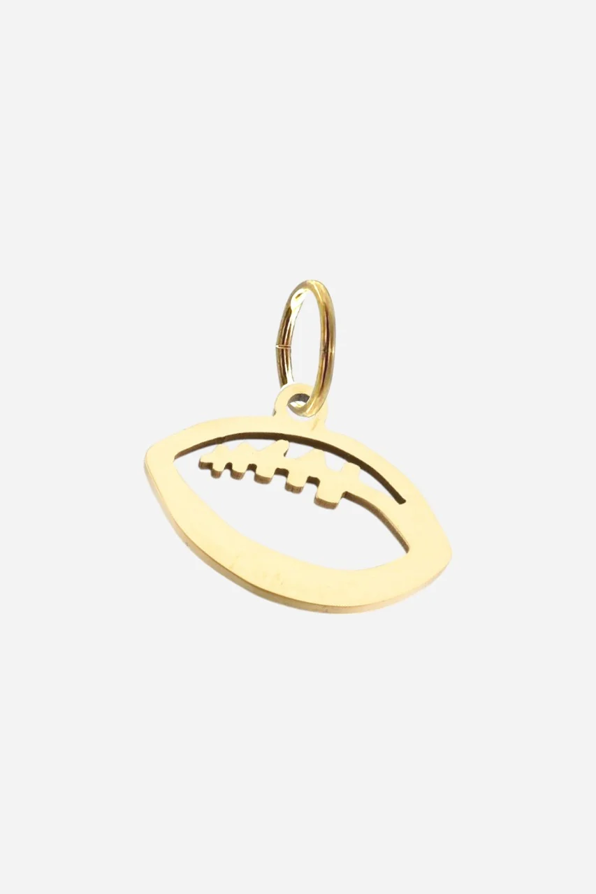 Farrah B Football Charm Gold
