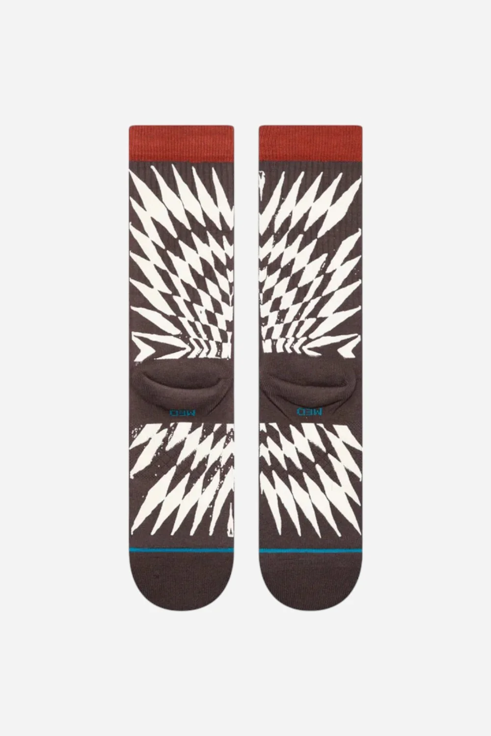 Stance Frackle Crew Socks in Dark Brown - Image 3