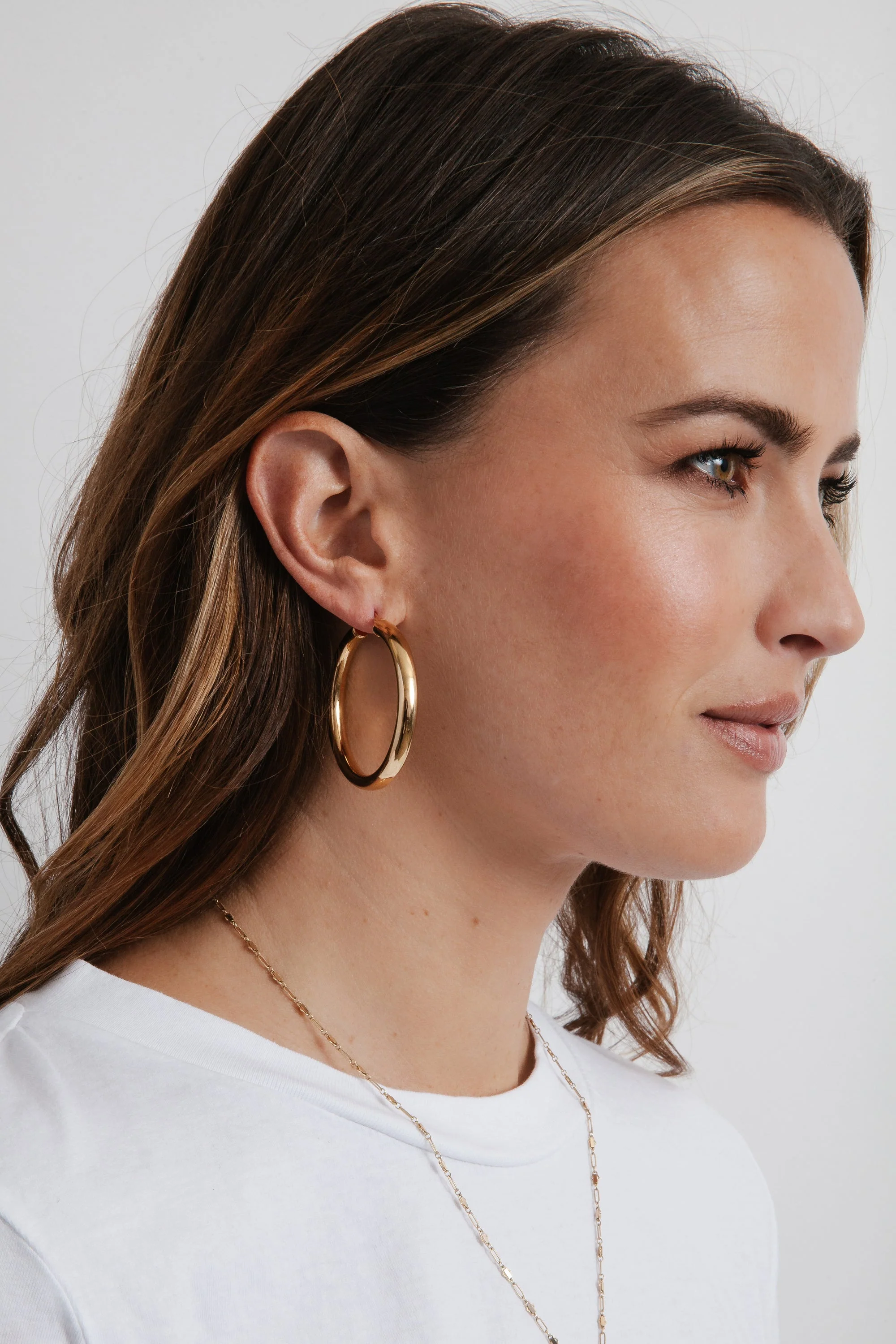 Freda Hoops in Gold - Image 4