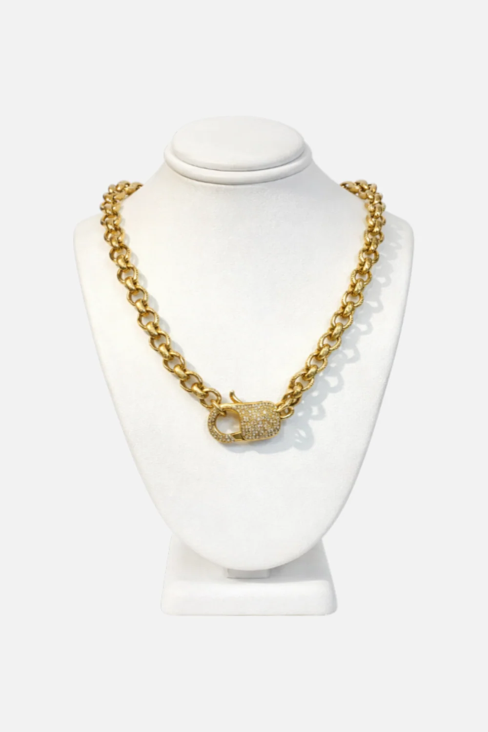 Paula Rosen Diamond Big Baby Gold Necklace