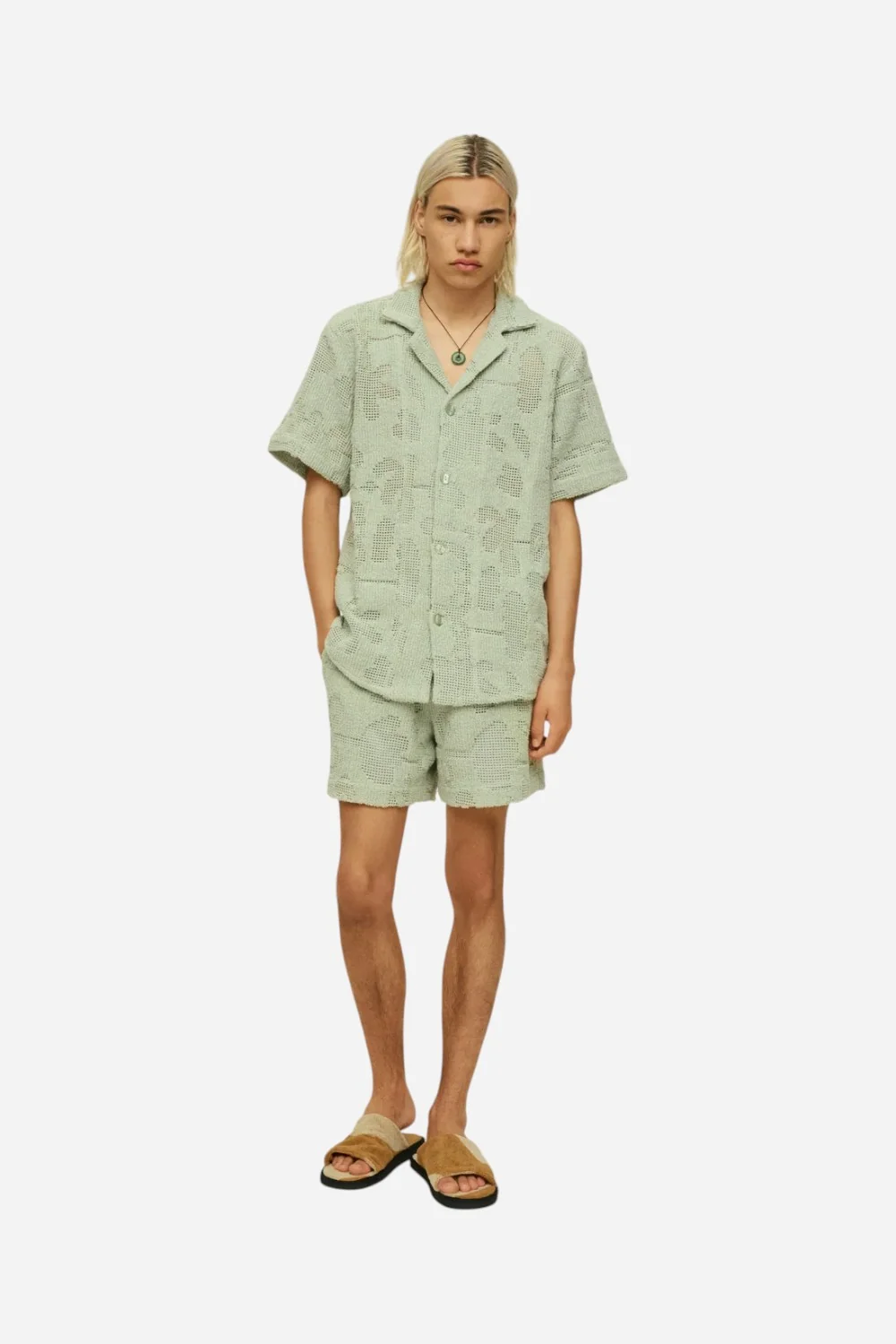 OAS Galbanum Crochet Shorts - Image 6