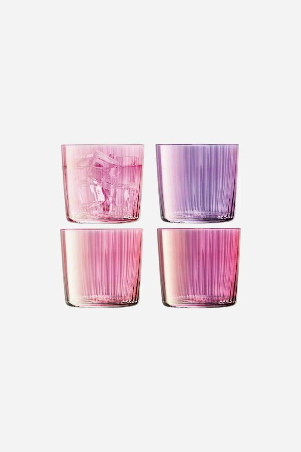 LSA International Gems Small Tumblers in Garnet, 10 oz. - Set of 4