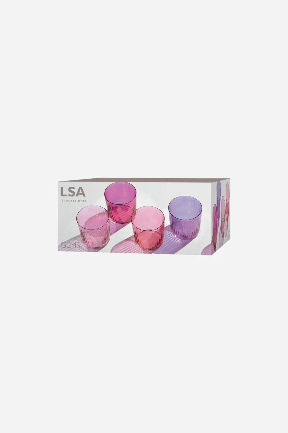 LSA International Gems Small Tumblers in Garnet, 10 oz. - Set of 4 - Image 6