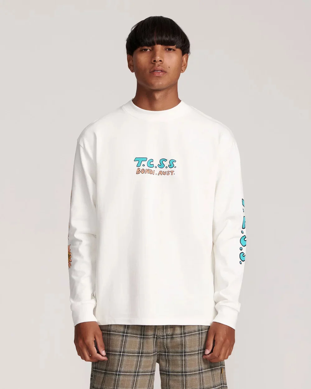 The Critical Slide Society Grande Long Sleeve Tee in Vintage White - Image 6