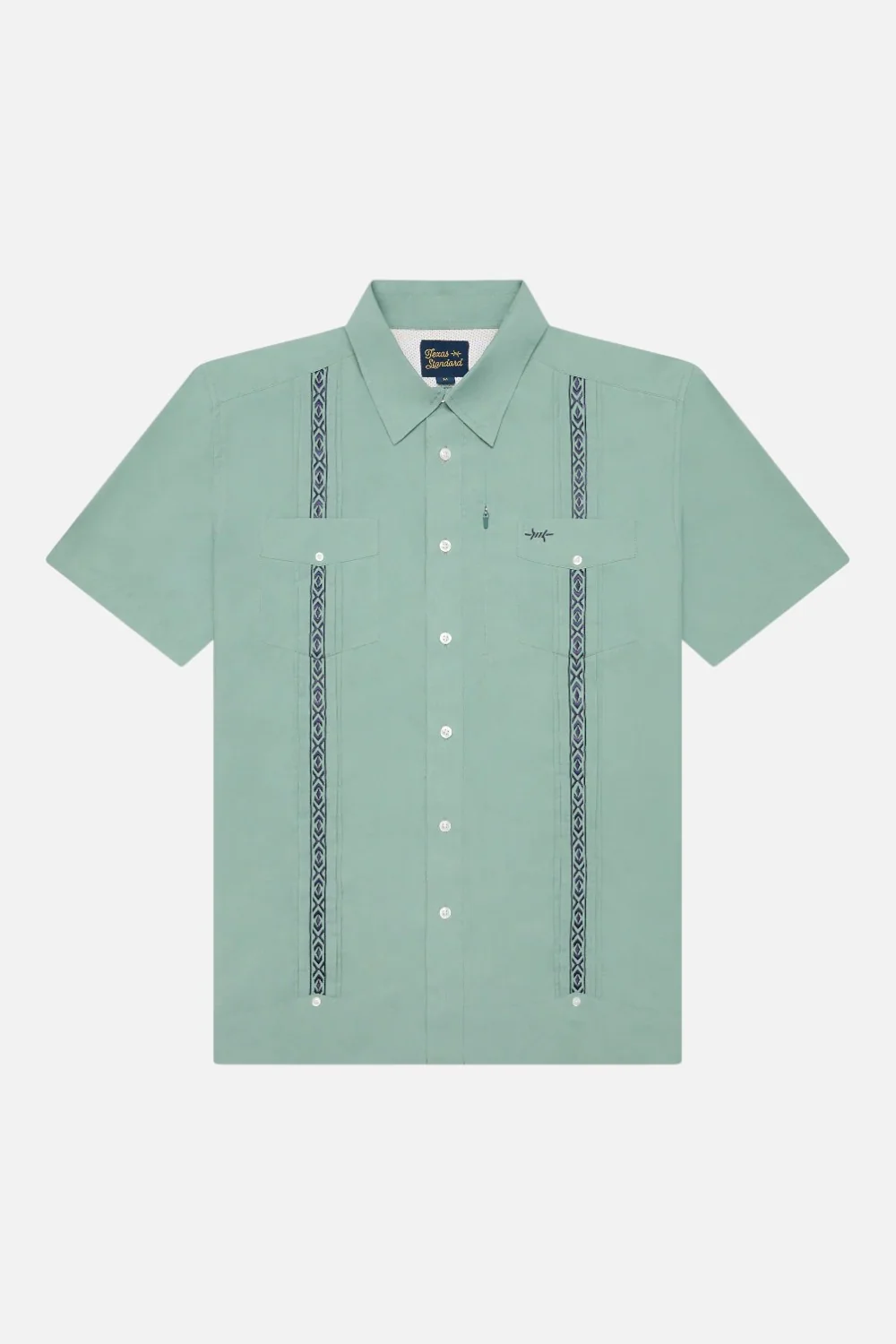 Texas Standard Guayabera Libre Short Sleeve Shirt in Marea - Image 6
