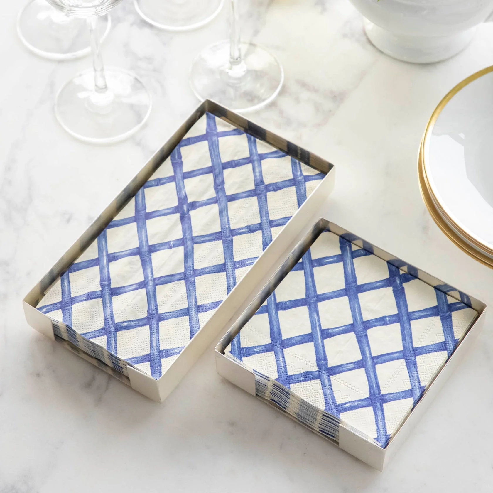 Hester & Cook Guest Napkin Holder in Silver - Image 2