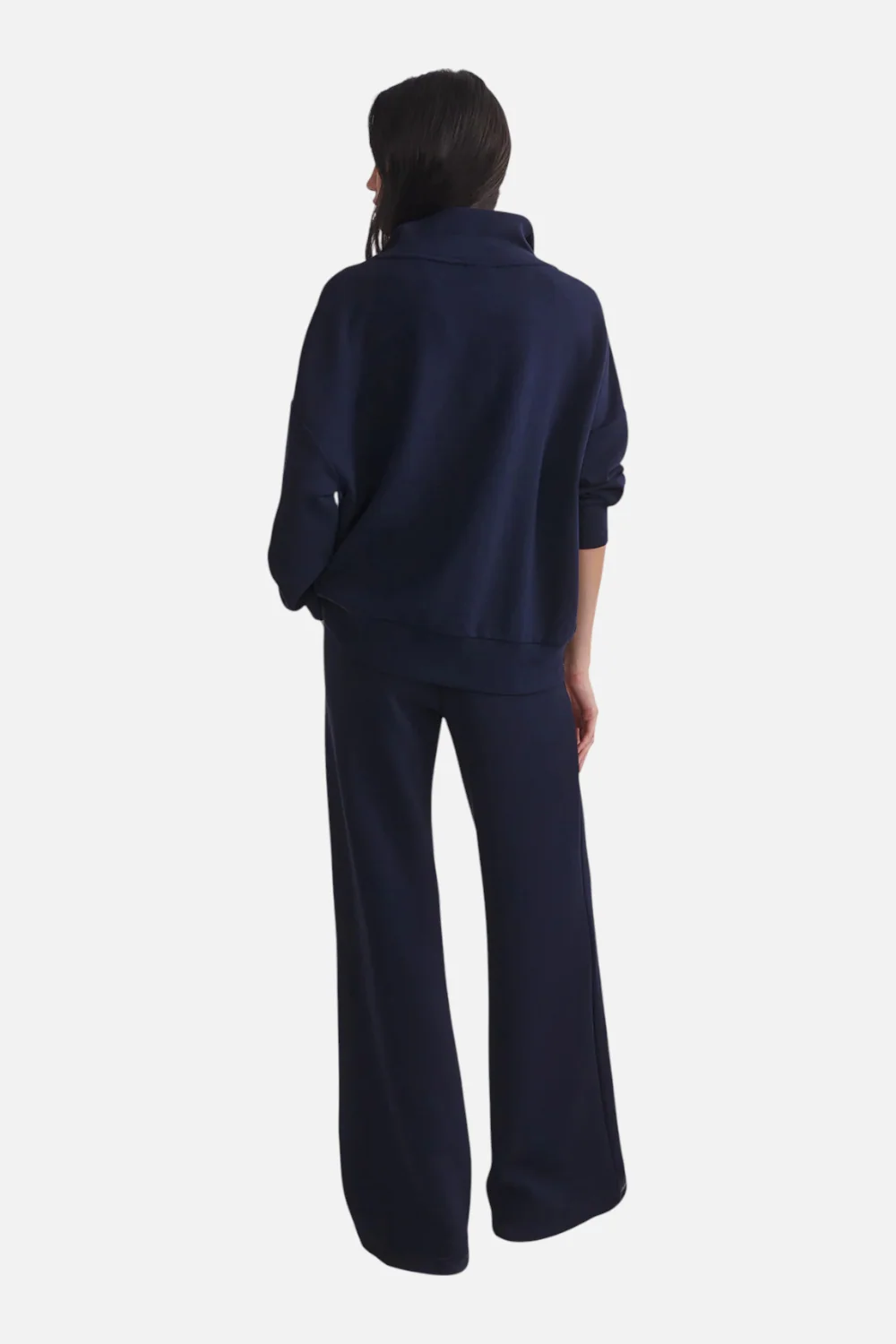 Varley Hawley Half Zip Sweat in Navy - Image 3