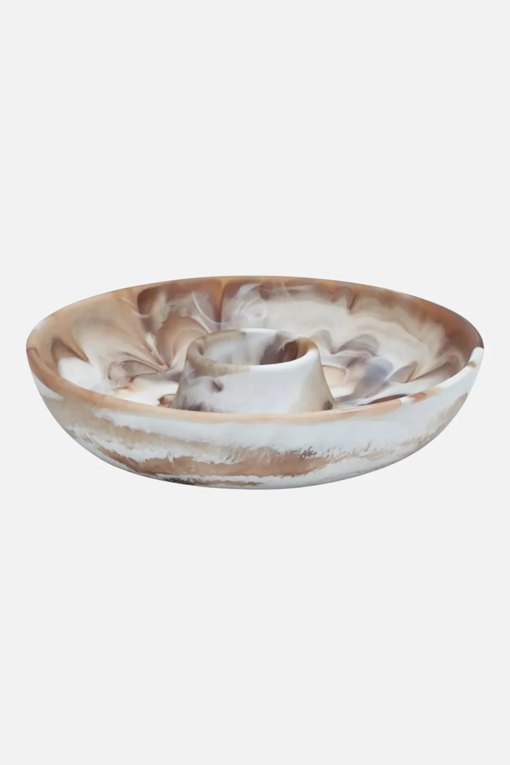Hugo Brown Swirl Chip & Dip Bowl