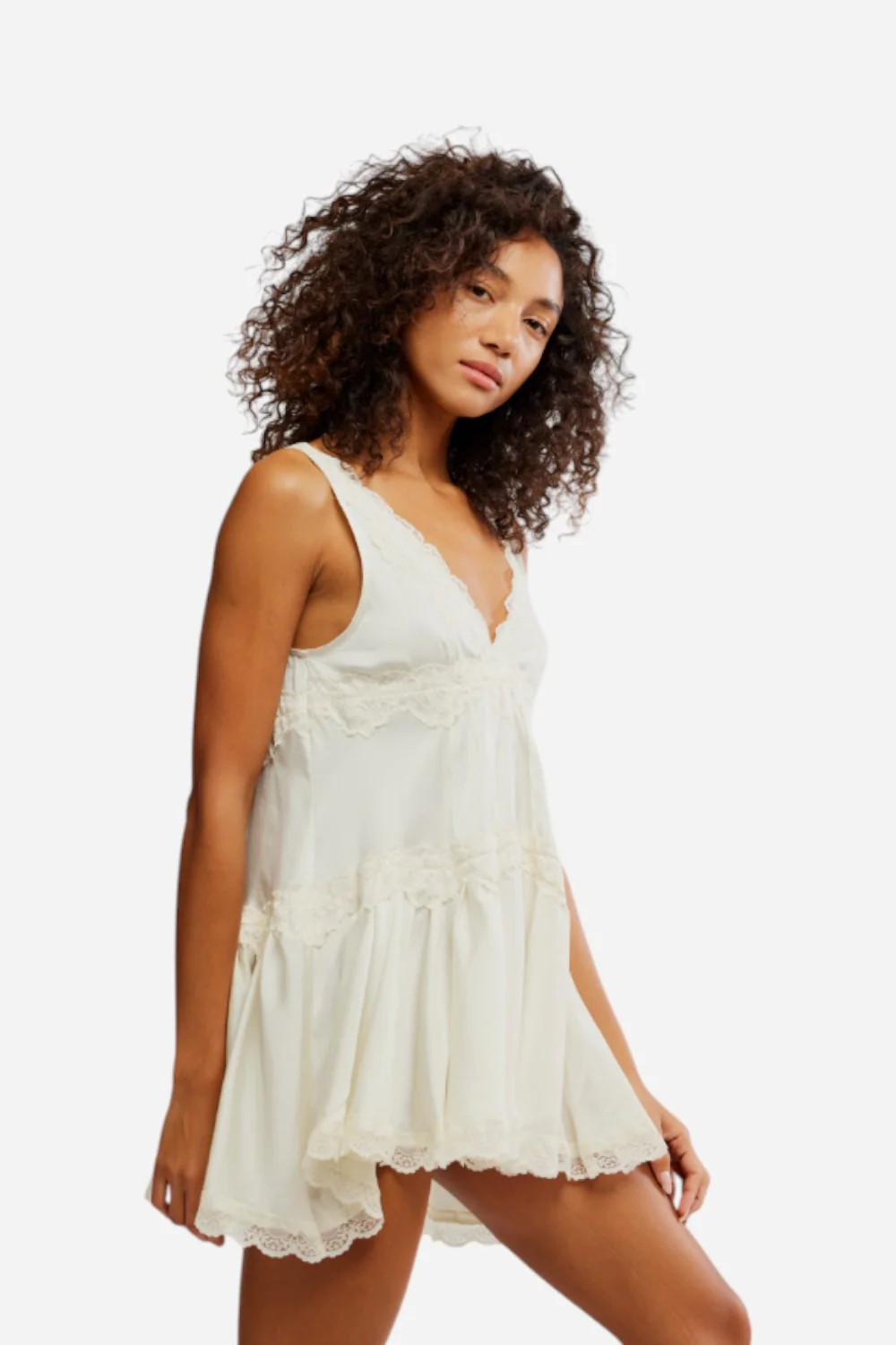 Free People In This Groove Mini Slip in Tofu/Sand - Image 2