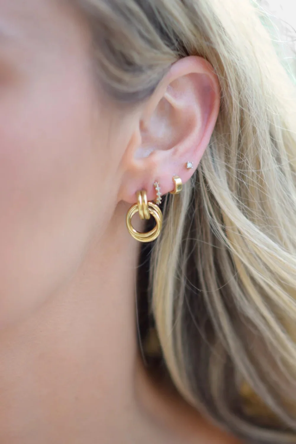 Farrah B Inner Circle Earrings in Gold - Image 2