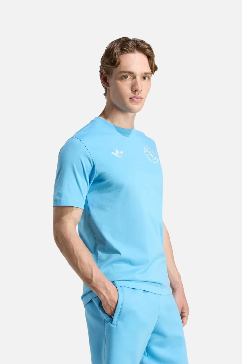 Adidas Inter Miami CF Originals Travel Tee in Semi Blue Burst - Image 3