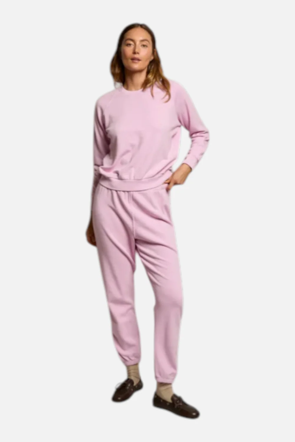 Perfect White Tee Johnny Easy Sweatpant in Sugar Pink
