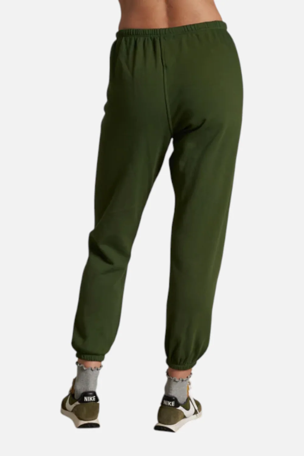 Perfect White Tee Women's Johnny French Terry Sweatpant in Fern Green - Image 2