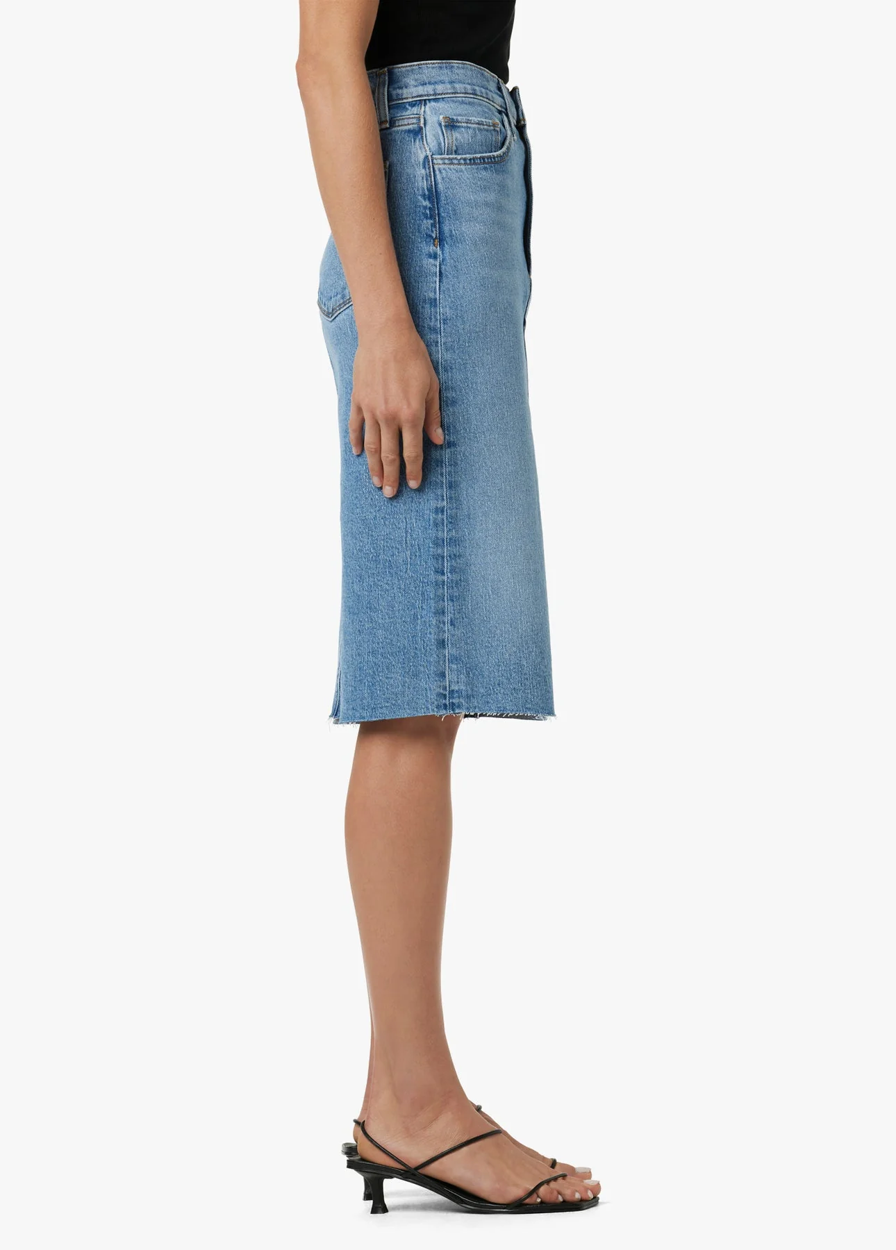 Joes Jeans Joplin Skirt with Raw Hem in Bad Habit - Image 2