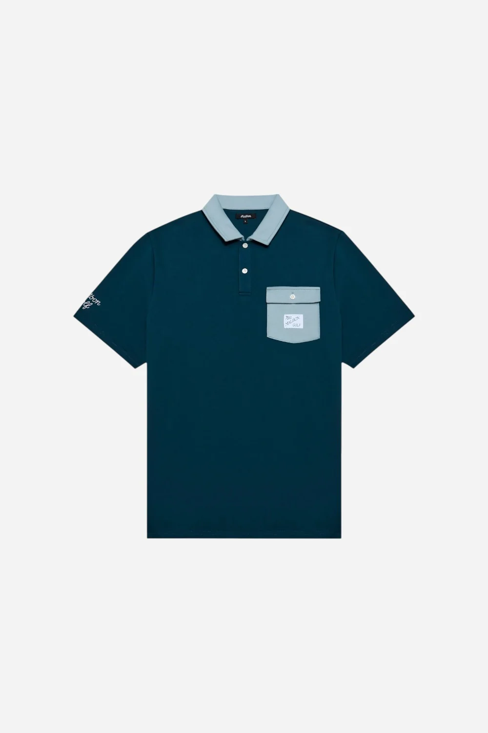 Malbon Golf Jovis Solid Polo in Ocean