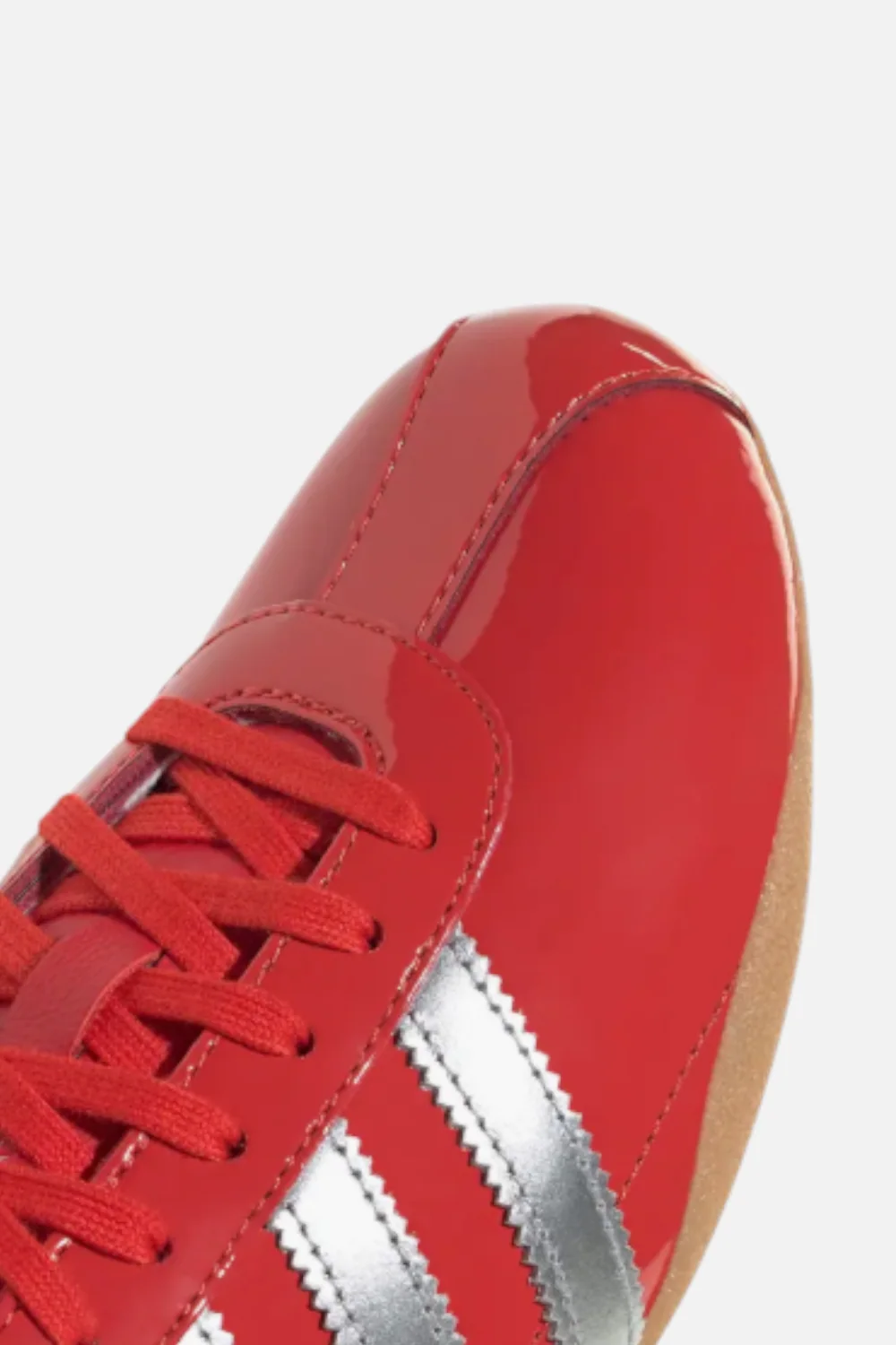 Adidas Women's Tokyo Low Top Suede Sneaker in Red & Silver - Image 6