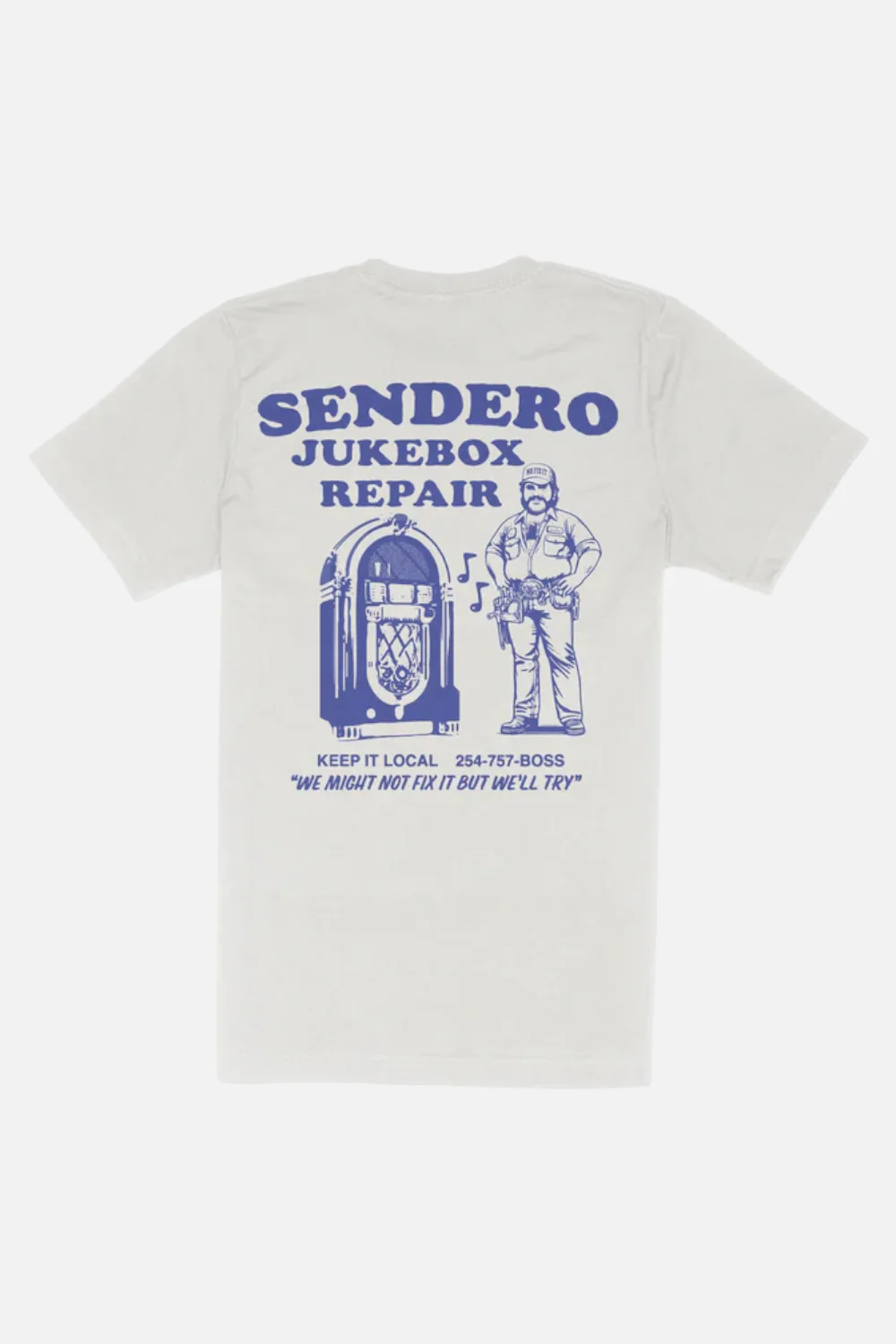 Sendero Provisions Jukebox Repair T-Shirt in White