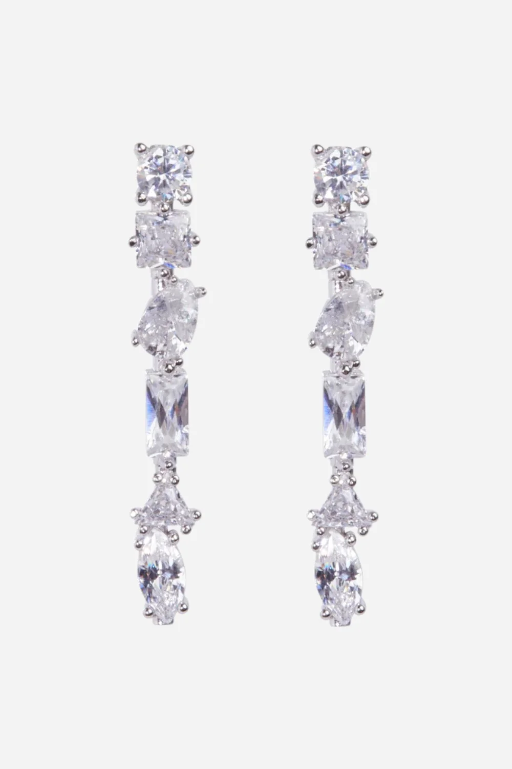 Nickho Rey Julie M Earrings in White Rhodium
