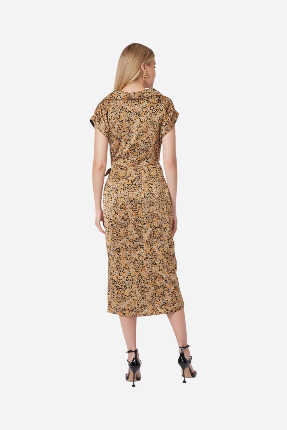 Gilner Farrar Kali Dress in Gold Dusted Print - Image 2