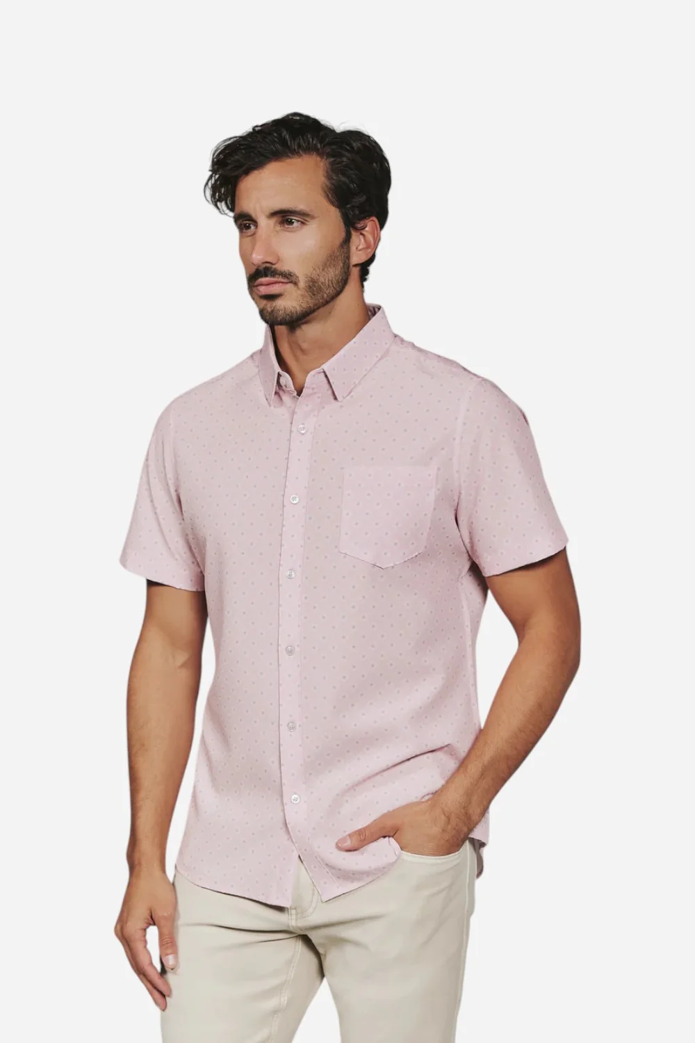 7 Diamonds Kanan Short Sleeve Shirt in Rose