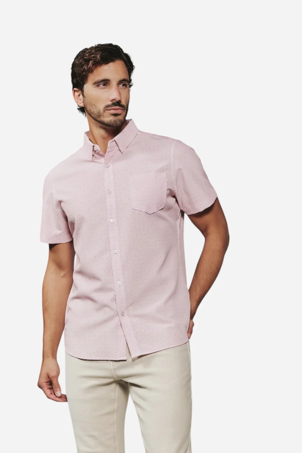7 Diamonds Kanan Short Sleeve Shirt in Rose - Image 2
