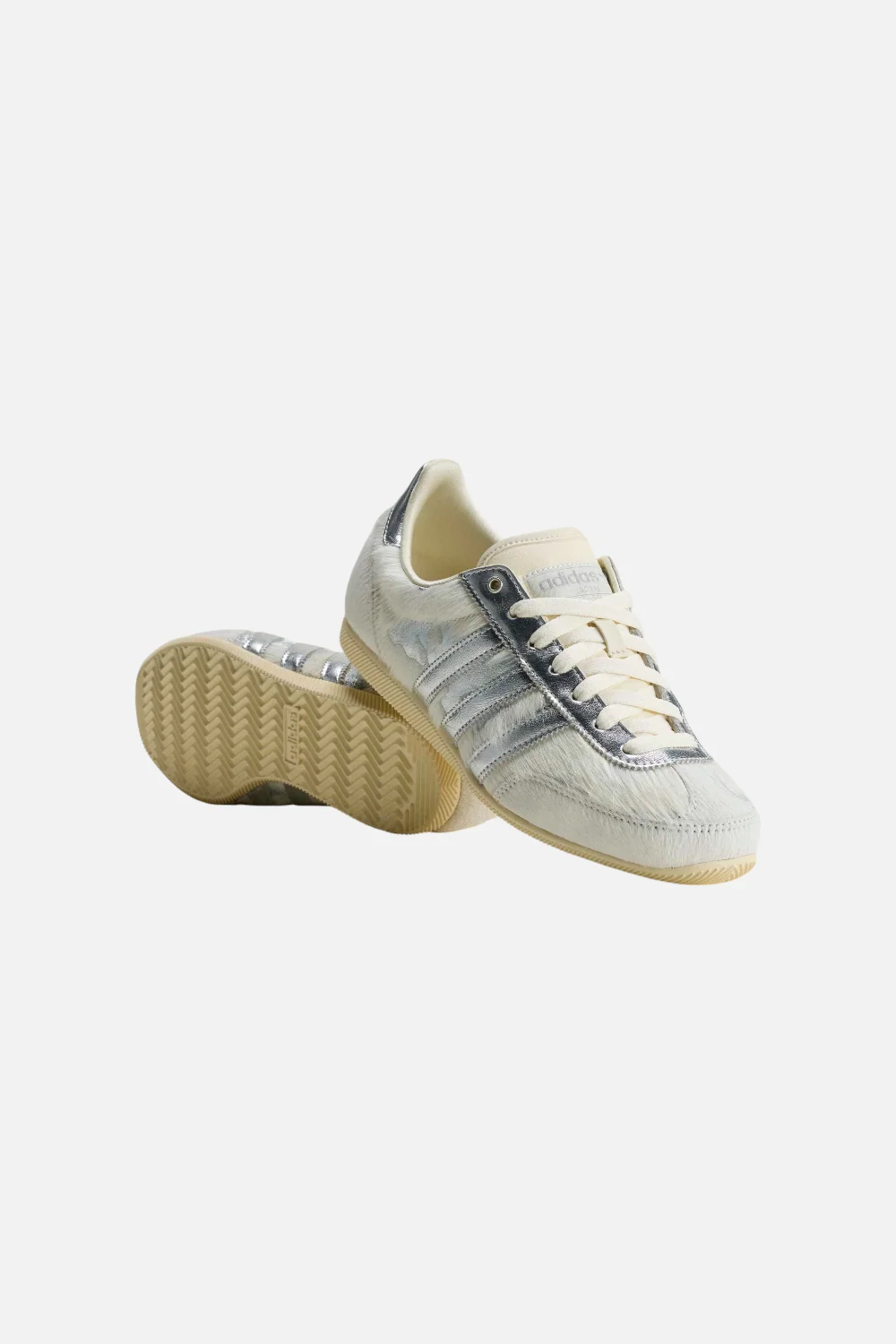 Adidas Japan Women's Sneaker in Cream White & Silver - Image 2