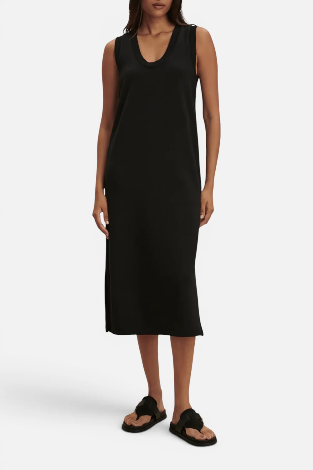 Varley Kyler Tank Midi Dress in Black