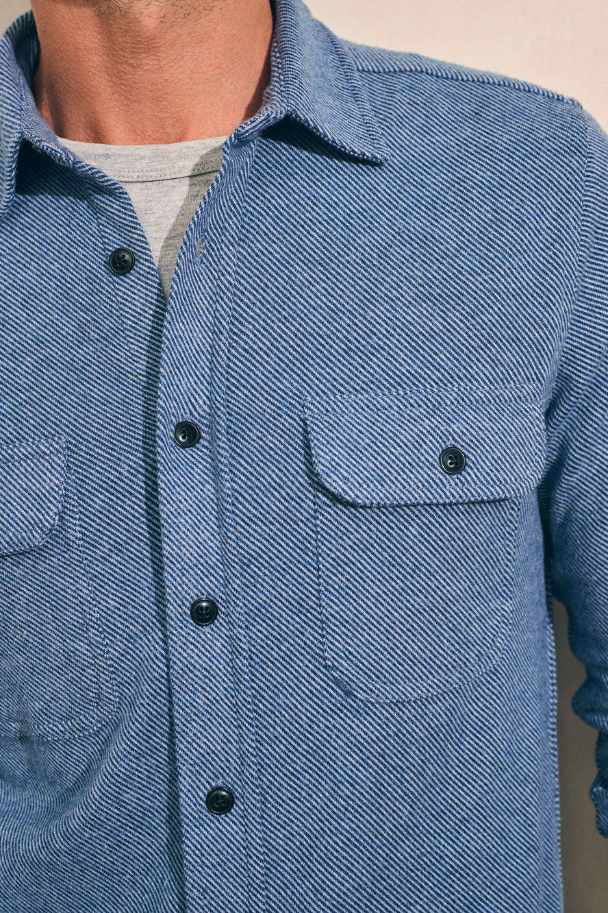 Faherty Legend™ Sweater Shirt in Glacier Blue Twill - Image 2