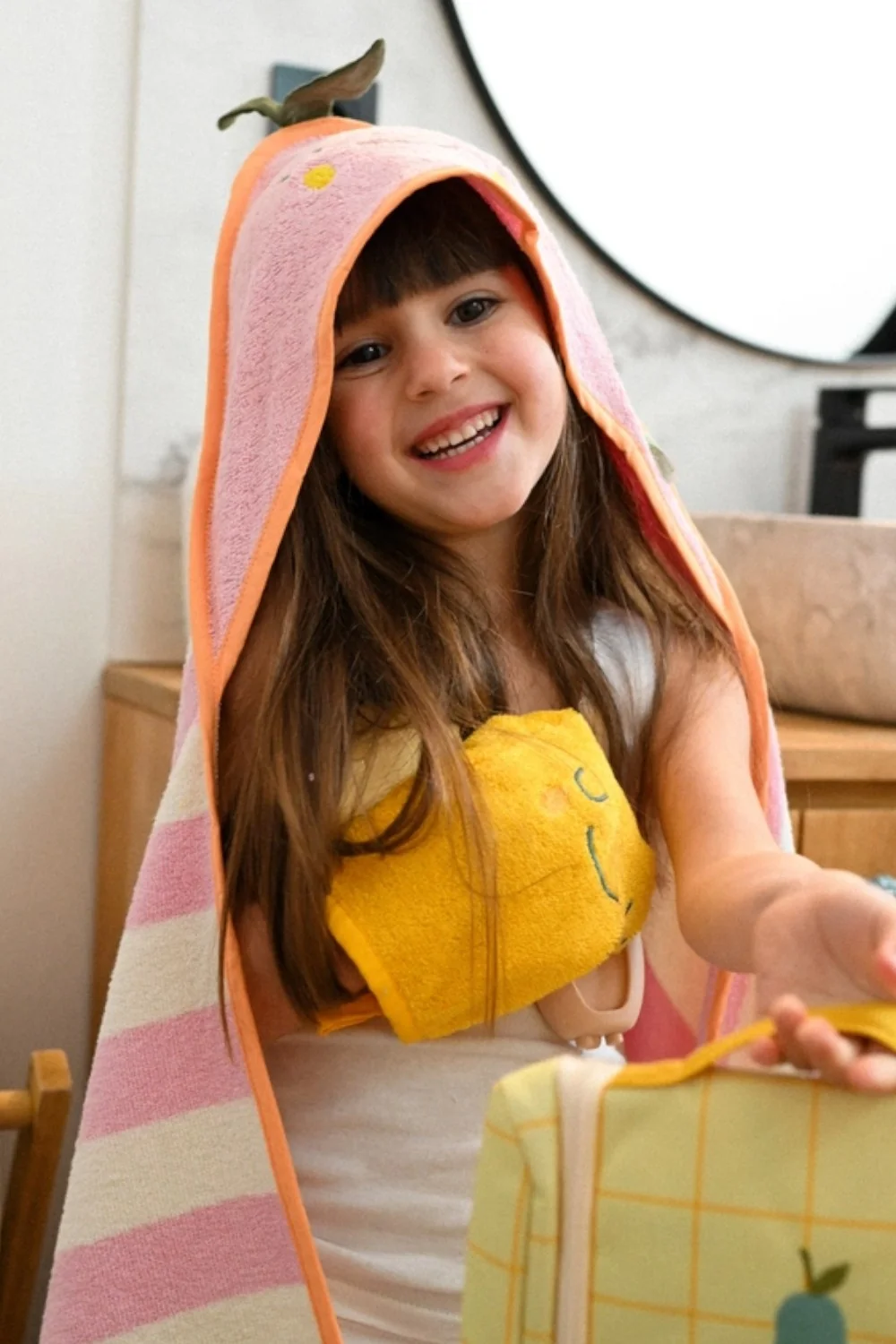 The Cotton Cloud Terry Cotton Baby Washcloths 2-Set Lemon Pear - Image 3