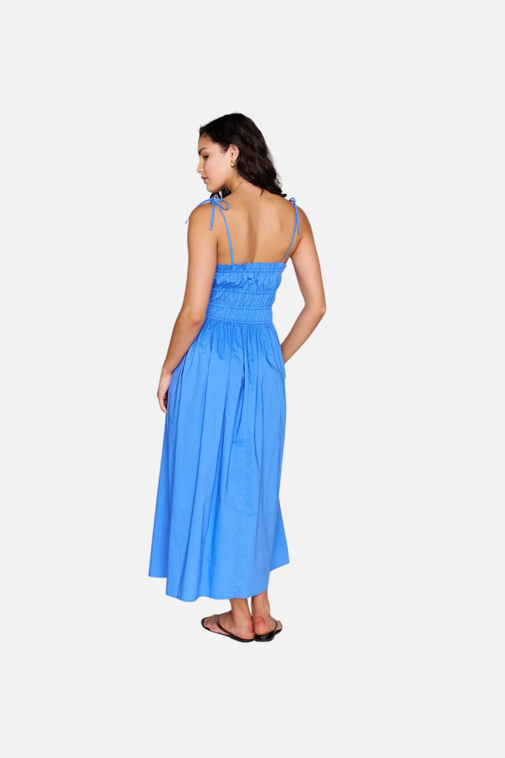 MINKPINK Liana Tie Midi Dress in Jacaranda Blue - Image 4