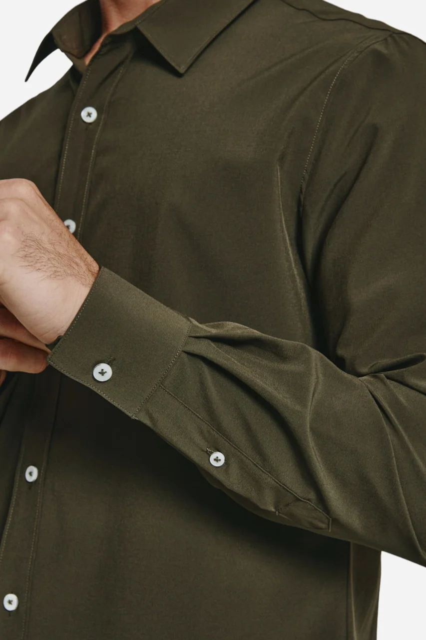 7 Diamonds Liberty Long Sleeve Shirt in Olive - Image 5