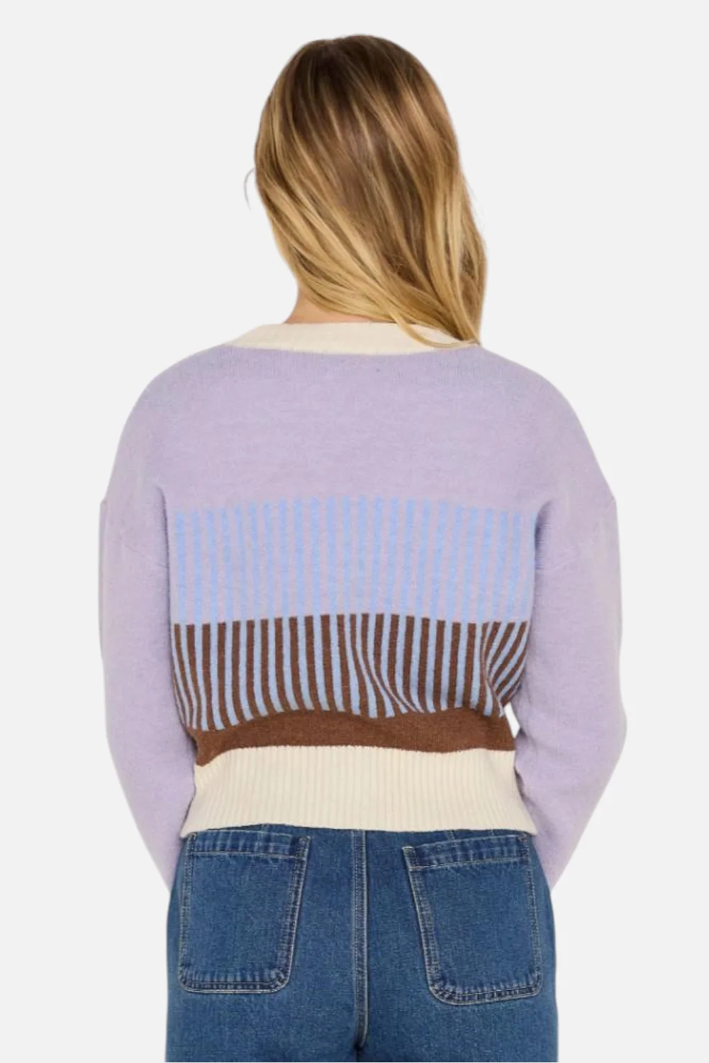 MinkPink Linden Cardi in Multi Stripe - Image 4