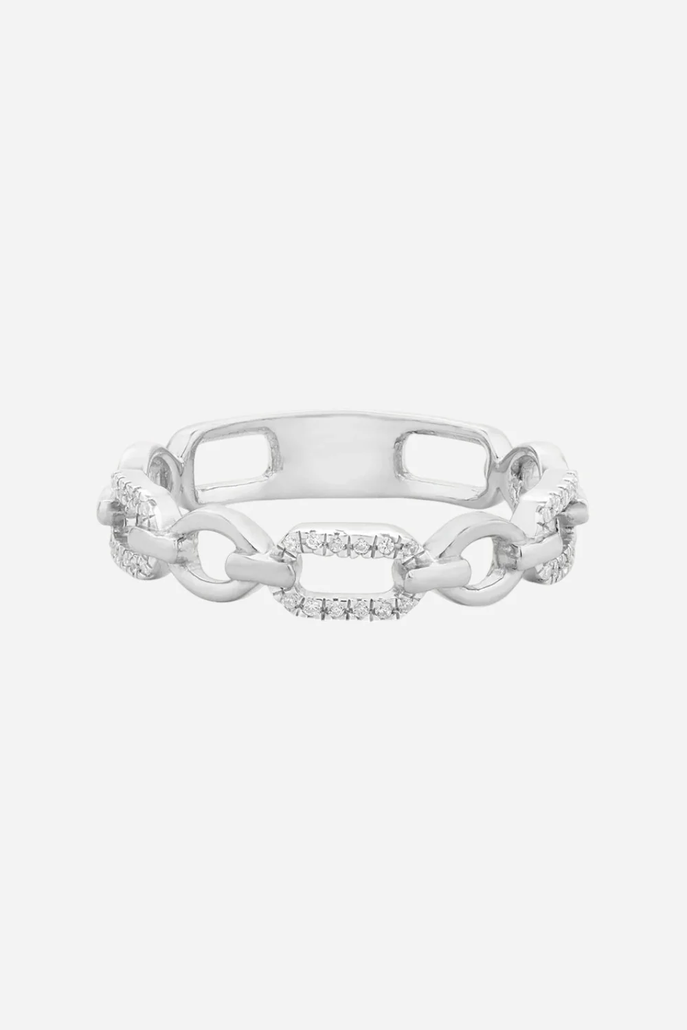 Ella Stein Linked Forever To You Stackable Ring in Silver Sterling - Size 8 - Image 3