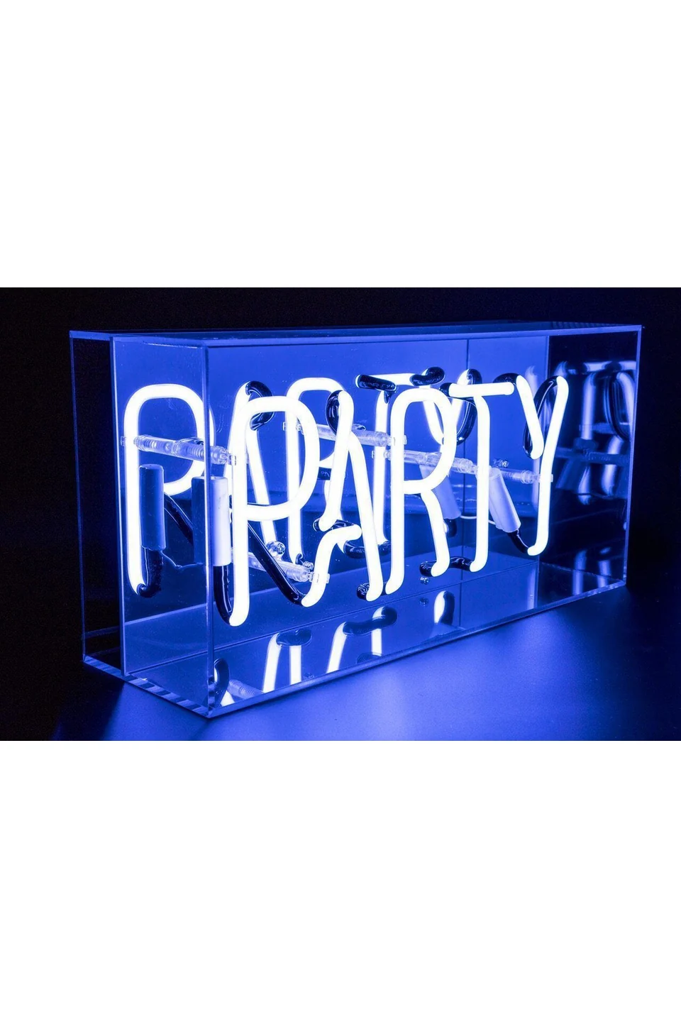 Locomocean 'Party' Acrylic Box Neon Light In Blue