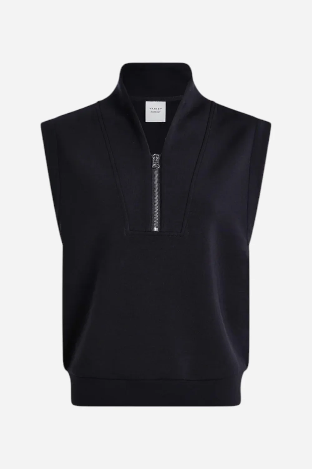 Varley Loretta Half-Zip Sleeveless Sweat in Black - Image 6