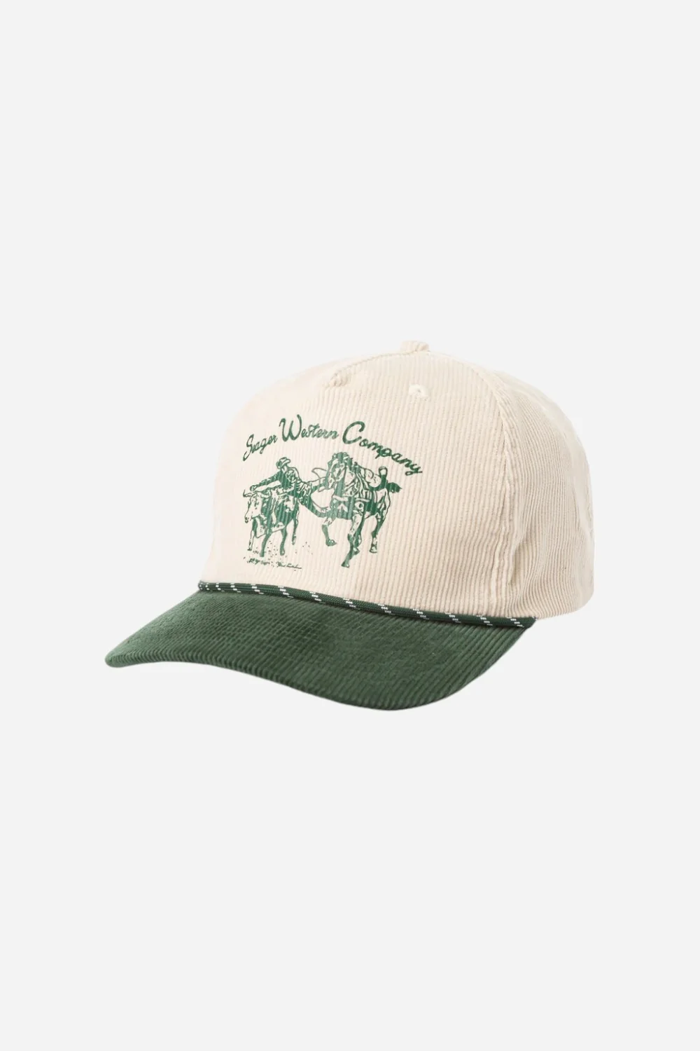 Seager Los Rios Corduroy Snapback Natural/Green