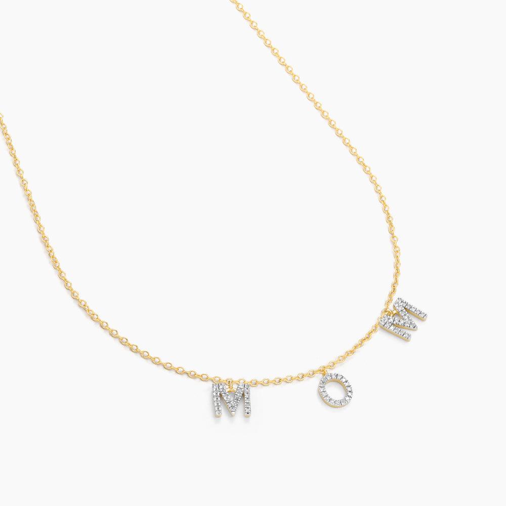 Ella Stein Love You Mom Pendant Necklace in Gold - Image 2