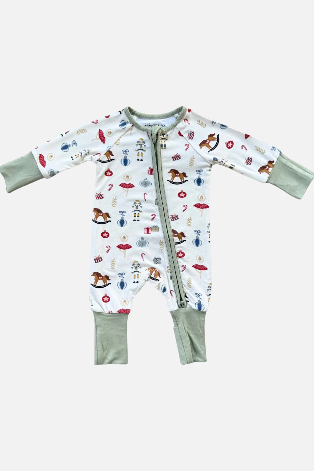 Babysprouts Long Sleeve Zip Romper Nutcracker