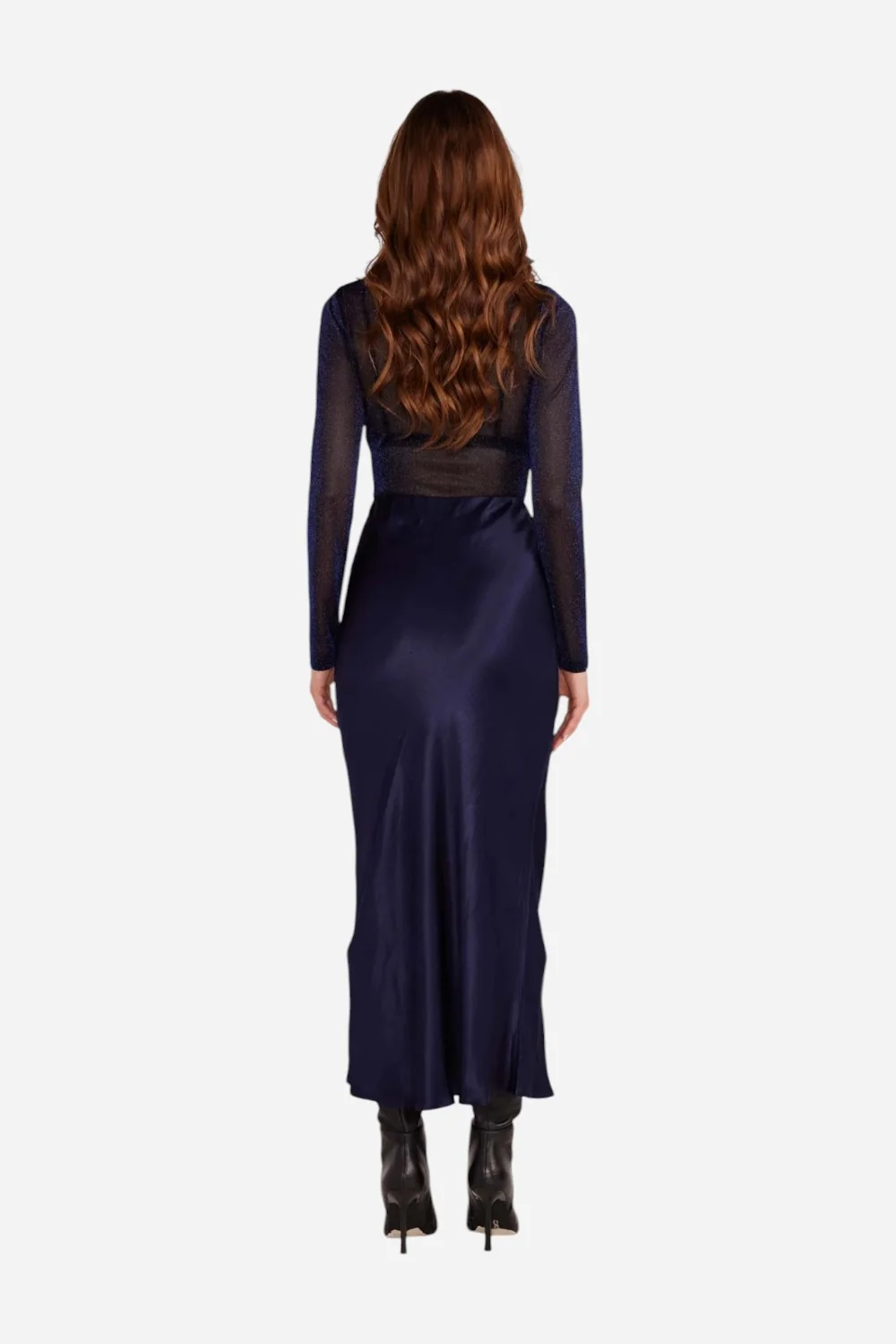 MINKPINK Lumina Bias Slip Skirt in Midnight - Image 3