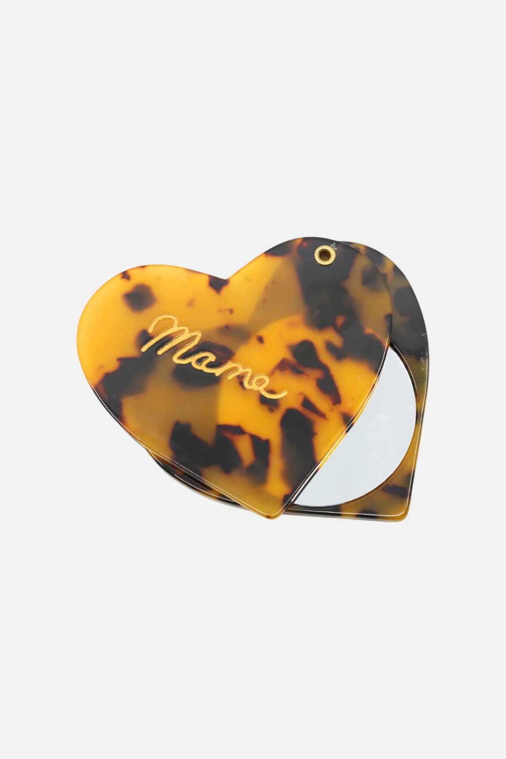 Solar Eclipse Mama Heart Tort Compact Mirror in Tortoise