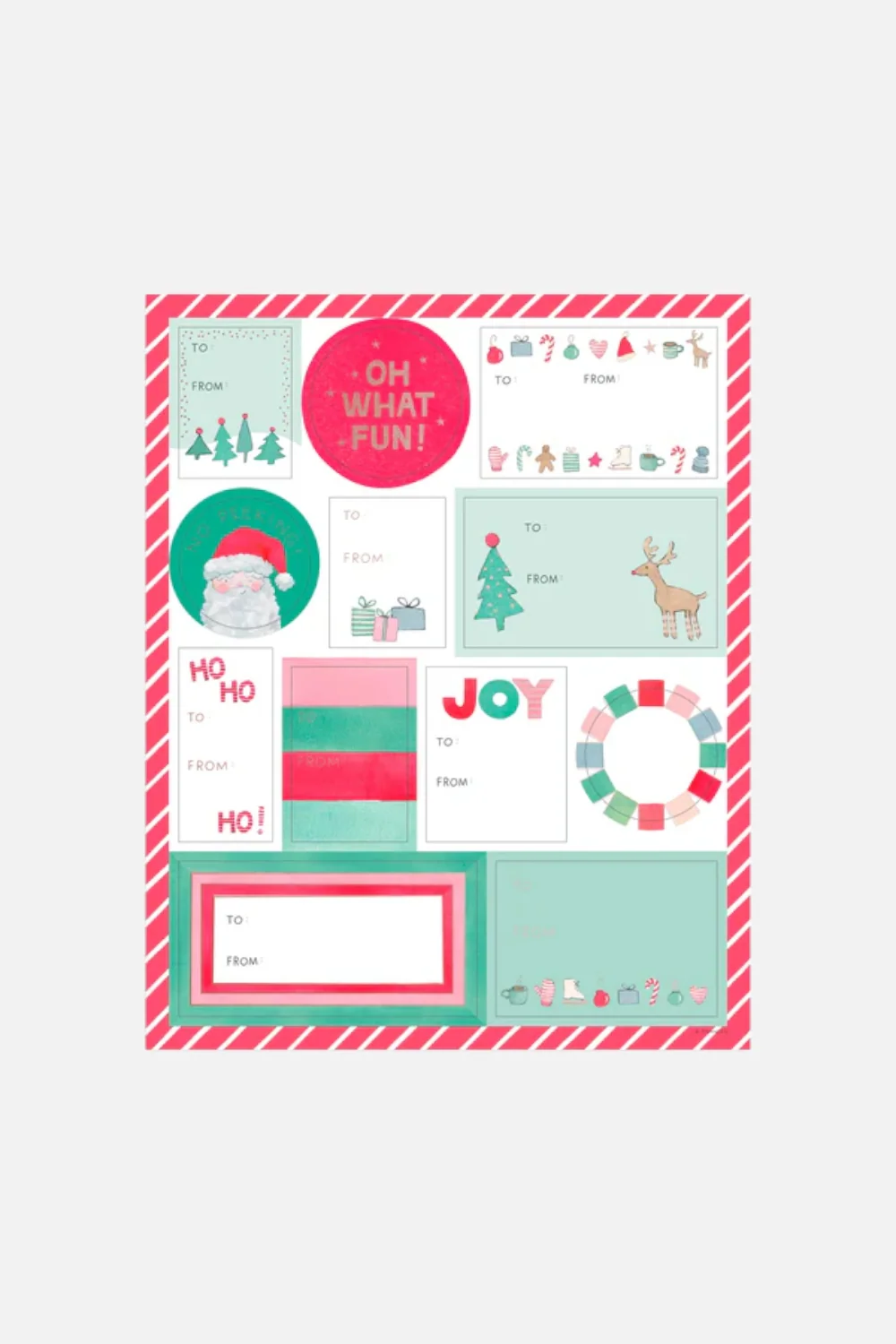 Merry Motif Gift Label Sticker Sheets
